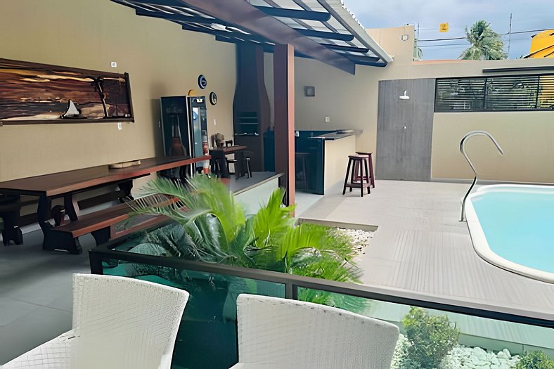 Casa luxo beira mar 5 qtos e piscina