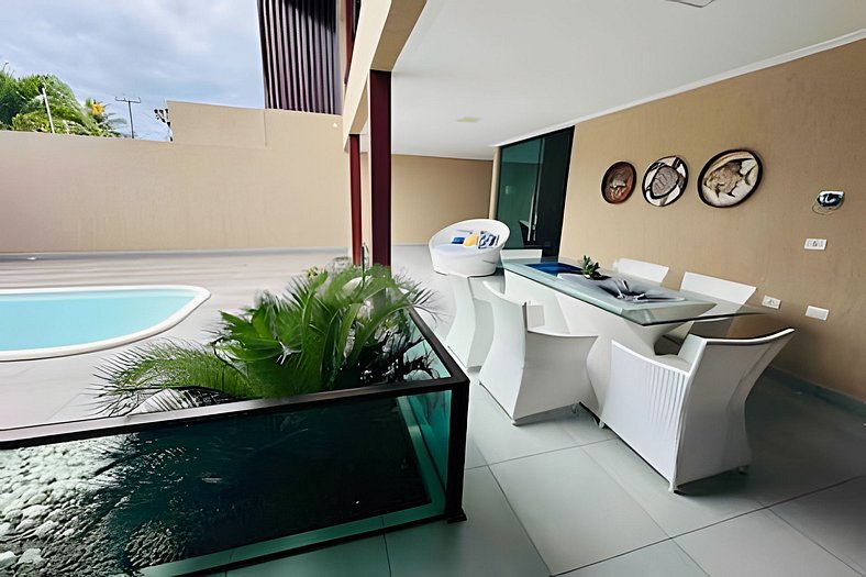 Casa luxo beira mar 5 qtos e piscina